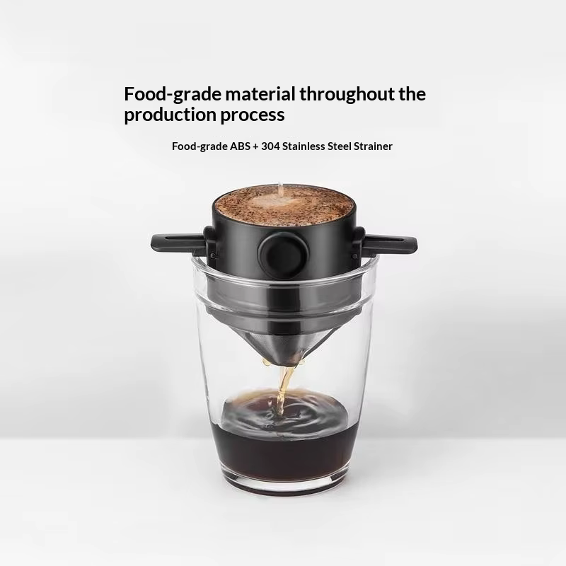 Cafetière portable pour café filtre avec tasse en acier inoxydable