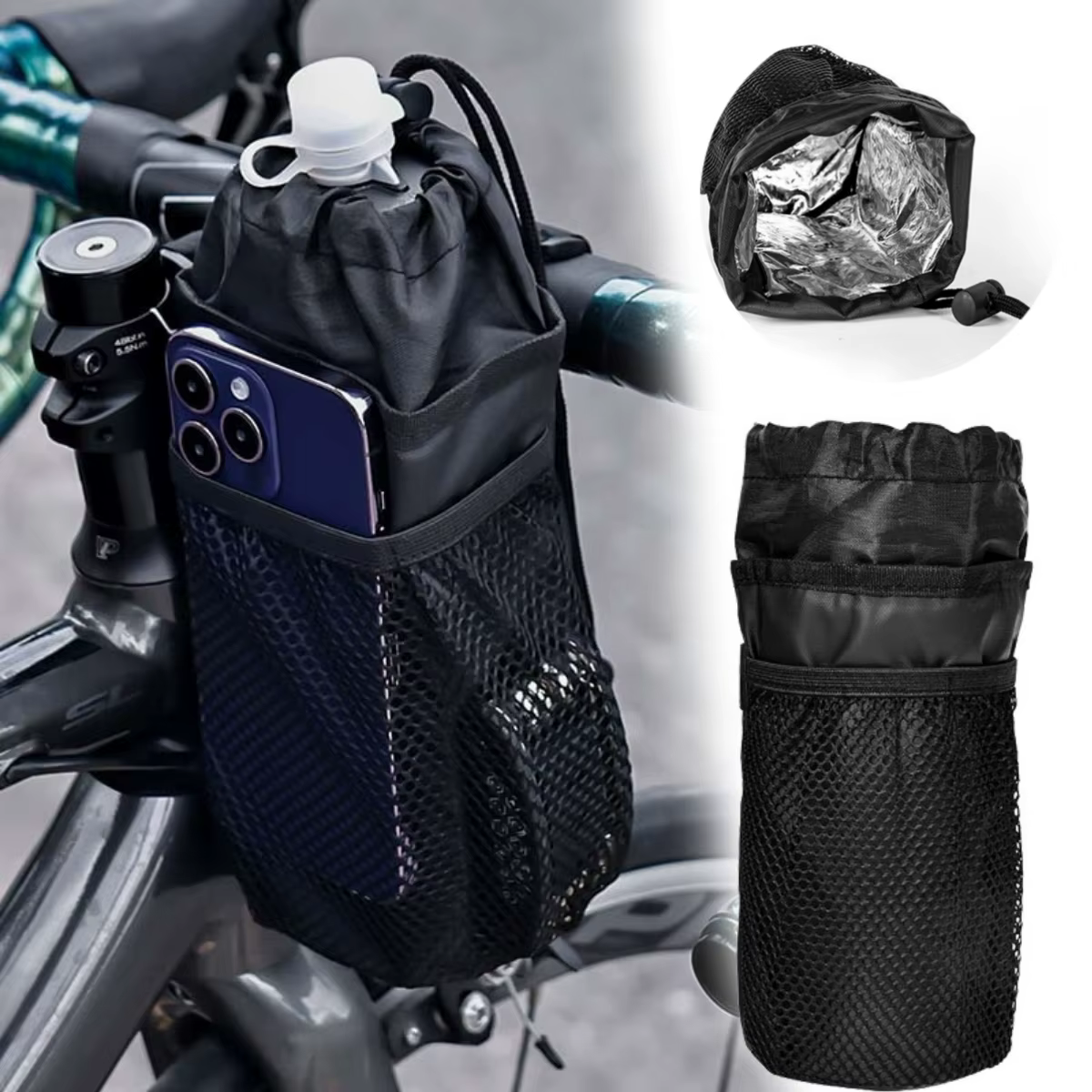 Sac isotherme pour bouteille d'eau de vélo