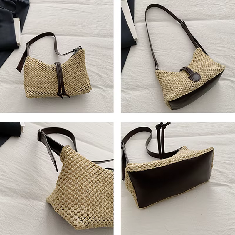 Sac fourre-tout tissé fait main au crochet