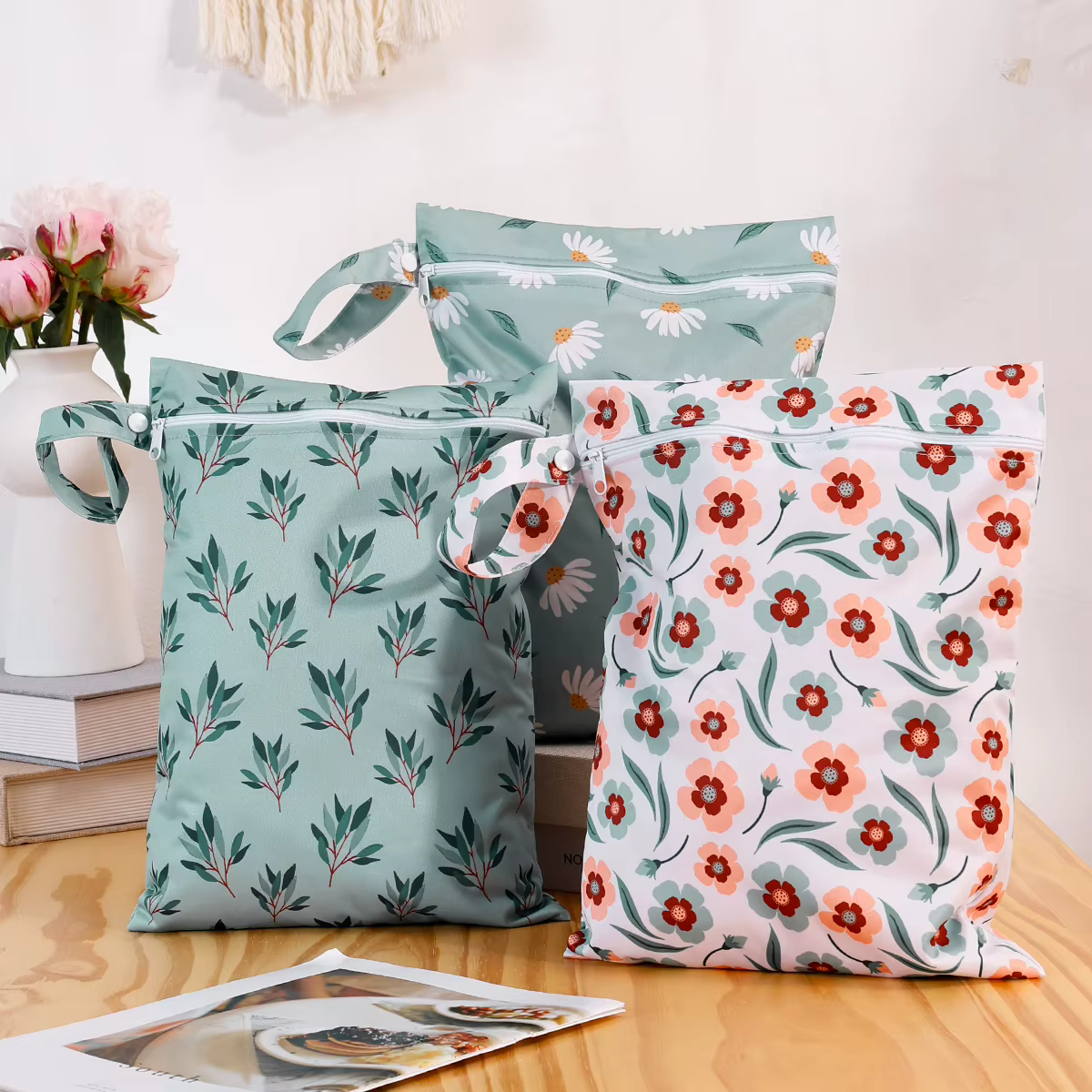 HappyFlute 3 pièces sac humide imperméable et réutilisable-solution pratique et durable pour ranger des articles humides