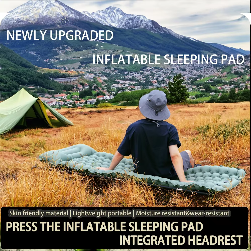 TARKA – matelas gonflable d'extérieur, tapis de Camping, Chusion d'air auto-gonflant de 2m de Long, coussinets de couchage épissables pour voyage de randonnée sauvage