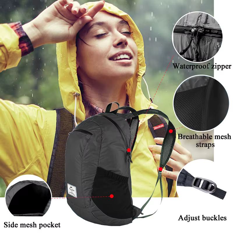 Naturehike 18L Camping sac à dos Portable ultraléger imperméable en Nylon sacs homme en plein air pliable sport voyage randonnée sac à dos