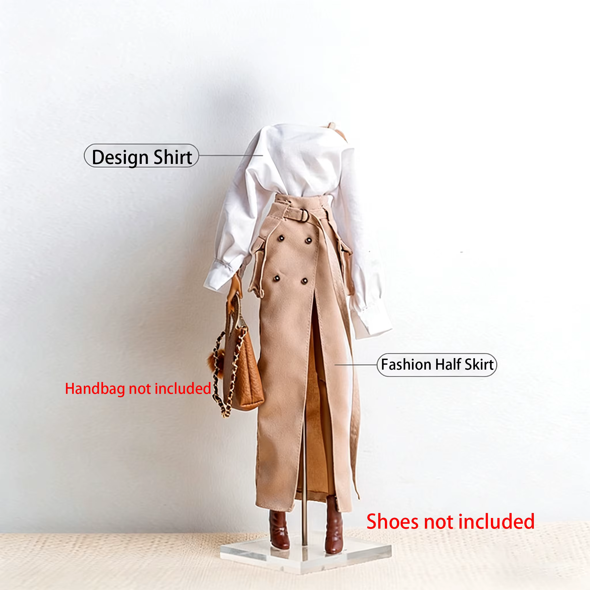 Ensemble de vêtements de travail à la mode, série classique et populaire, style trench-coat, pour poupée Babi Supermodel 1/6, accessoires