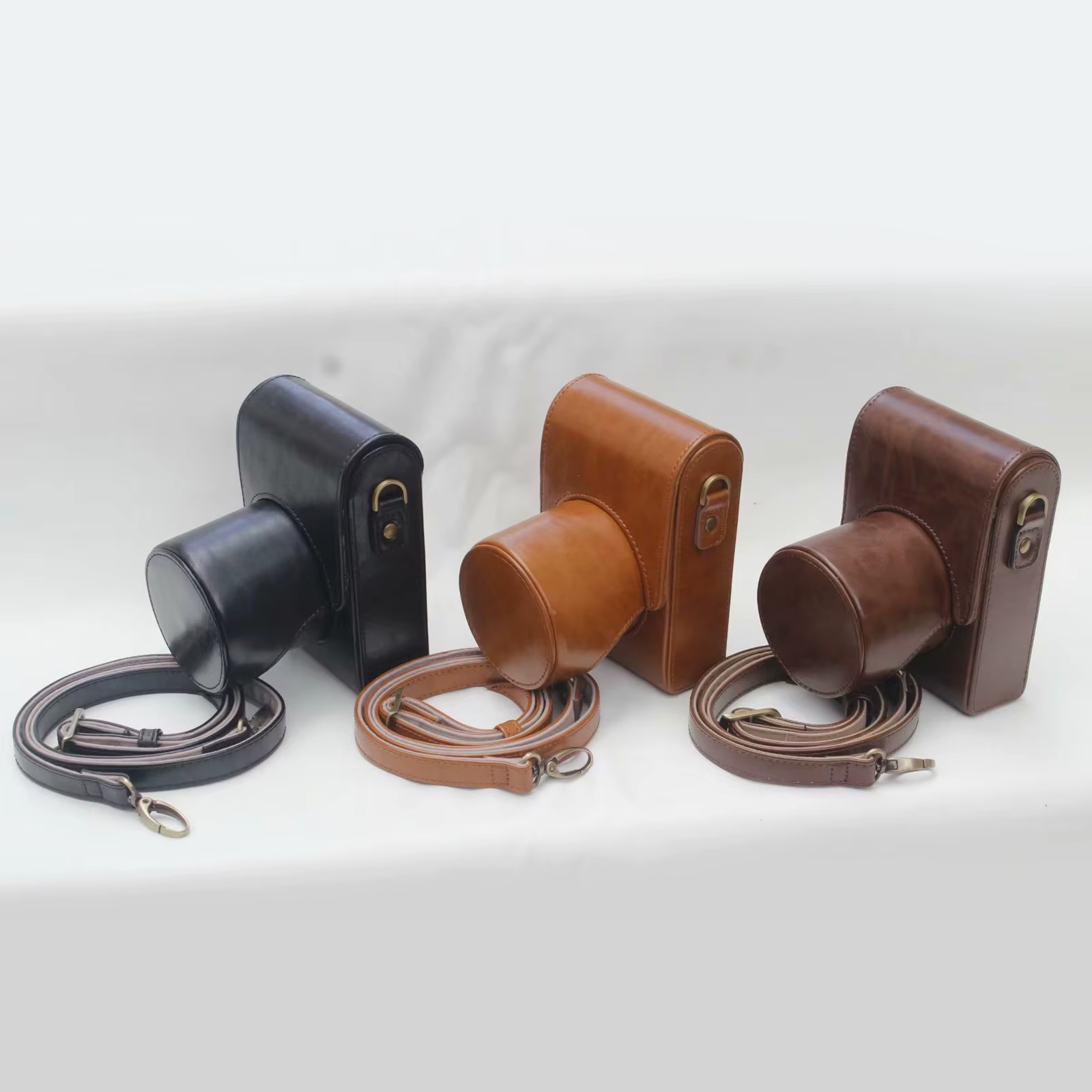 Étui en cuir pour appareil photo Leica Q Q-P Q2 Q3, sangle de sac