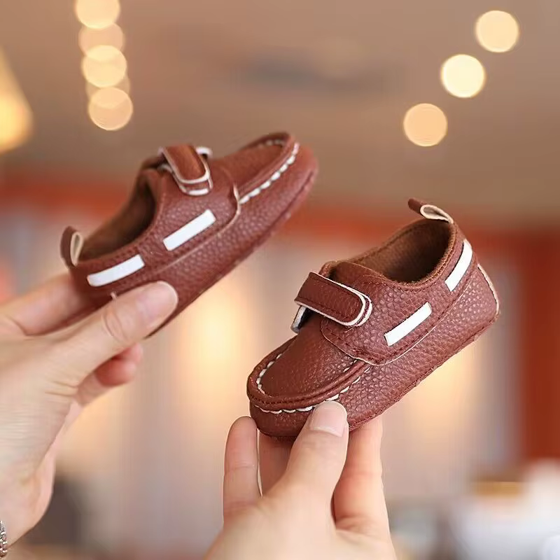 Chaussures formelles pour nouveau-né garçon, chaussures en cuir PU à la mode pour le 1er anniversaire, chaussures de fête de mariage