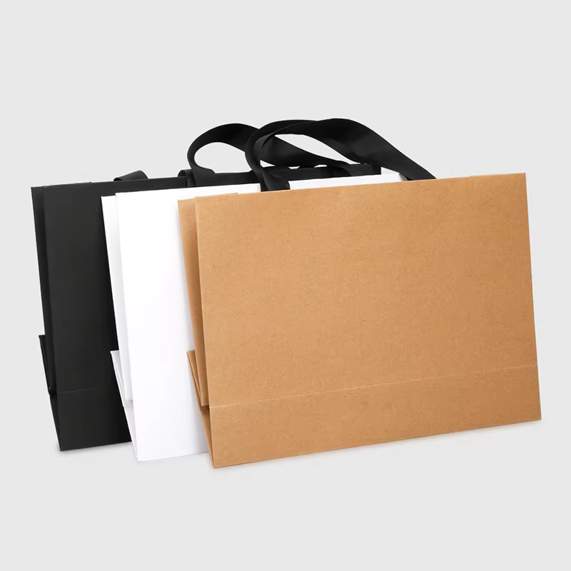 10 pièces sac en papier personnalisé vêtements chemise sac à main sac cadeau logo imprimé sac à provisions produit