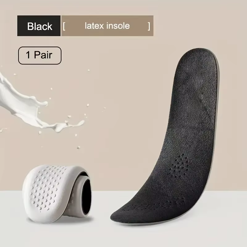 Semelles intérieures de sport en cuir et Latex, en cuir de vache, pour chaussures, Support de voûte plantaire, coussinets de chaussures, inserts de modèle de fasciite plantaire absorbant les chocs