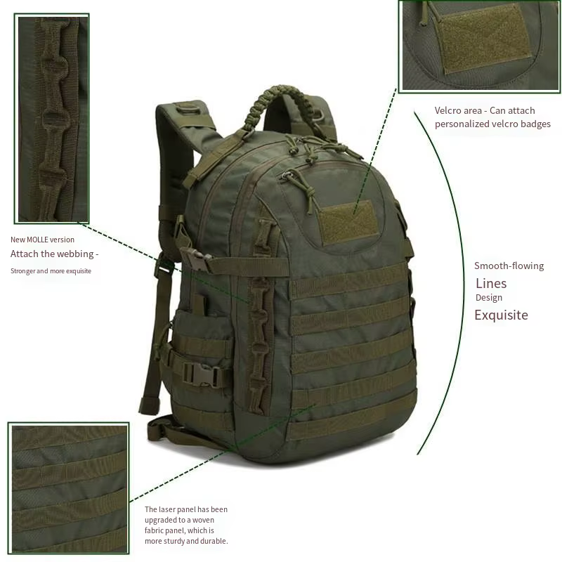 Sac à dos tactique rouge pour camping et randonnée en plein air