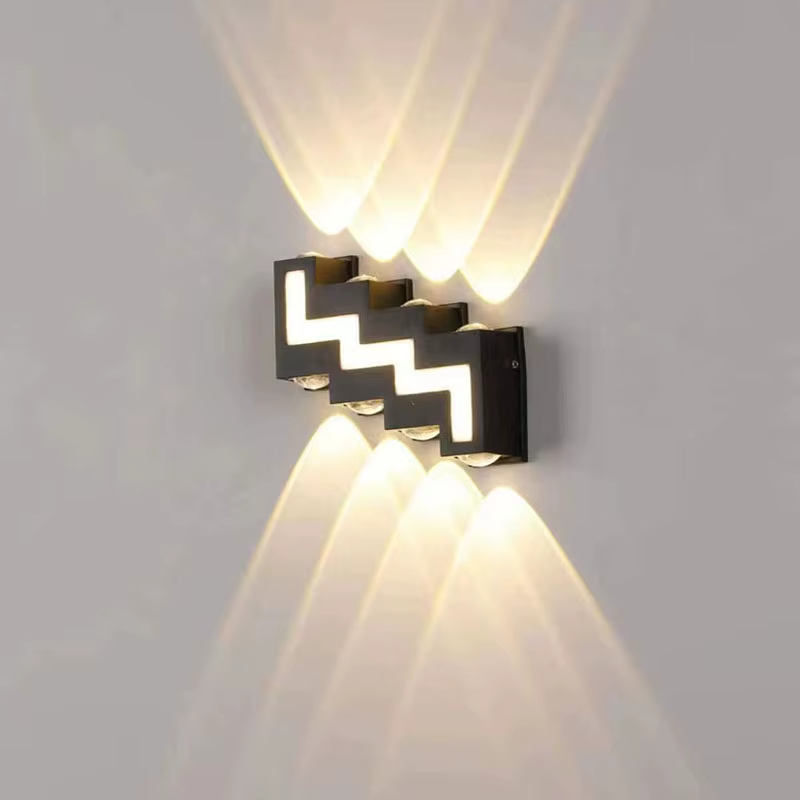 Applique murale extérieure étanche, éclairage mural bidirectionnel, lampe LED moderne pour cour