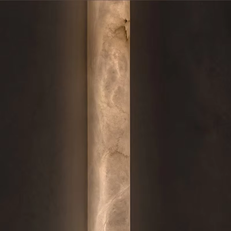 Applique murale LED en marbre naturel espagnol 40/60cm, luminaire décoratif pour la maison, le hall, le restaurant, la chambre, la salle de bain, en cuivre