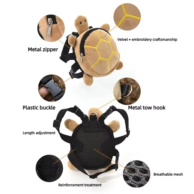 Sac à dos portable pour chien en forme de tortue