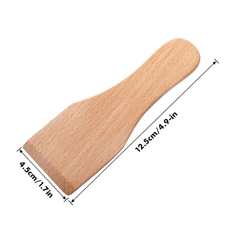 Spatules à Raclette en bois 6 pièces, Mini spatule grattoir de 5 pouces pour gâteau aux crêpes au fromage-ustensiles de cuisine