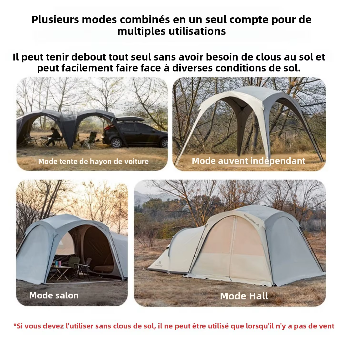 Tente de camping dôme à ouverture rapide Mountainhiker ·