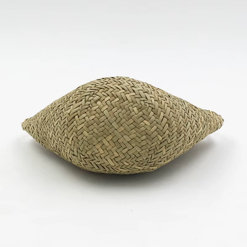 Sac à main en paille naturelle pour femmes, sacoche de plage tissée bohème d'été, sacs à bandoulière en rotin tricoté, petit sac à coque