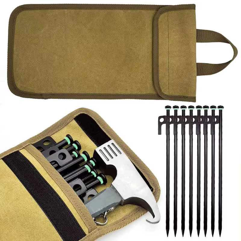Sac de rangement pour piquets de tente et clous de camping extérieur
