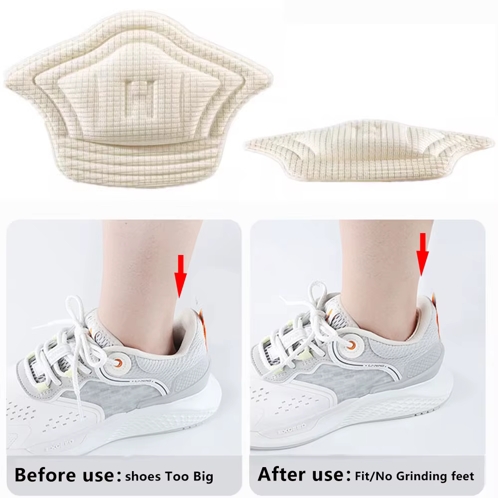 10Pièces Repose-pieds pour chaussures Patch Talonnettes Pour chaussures de sport Trop grand Réduire la taille Remplissage Insert Protecteurs de talon Autocollants Chaussures Coussinets