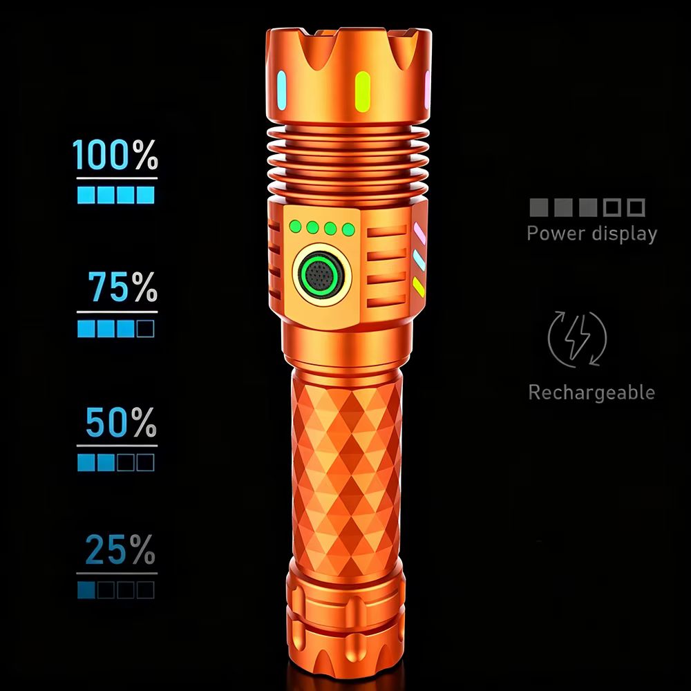 Lampe torche rechargeable haute puissance 4 LED