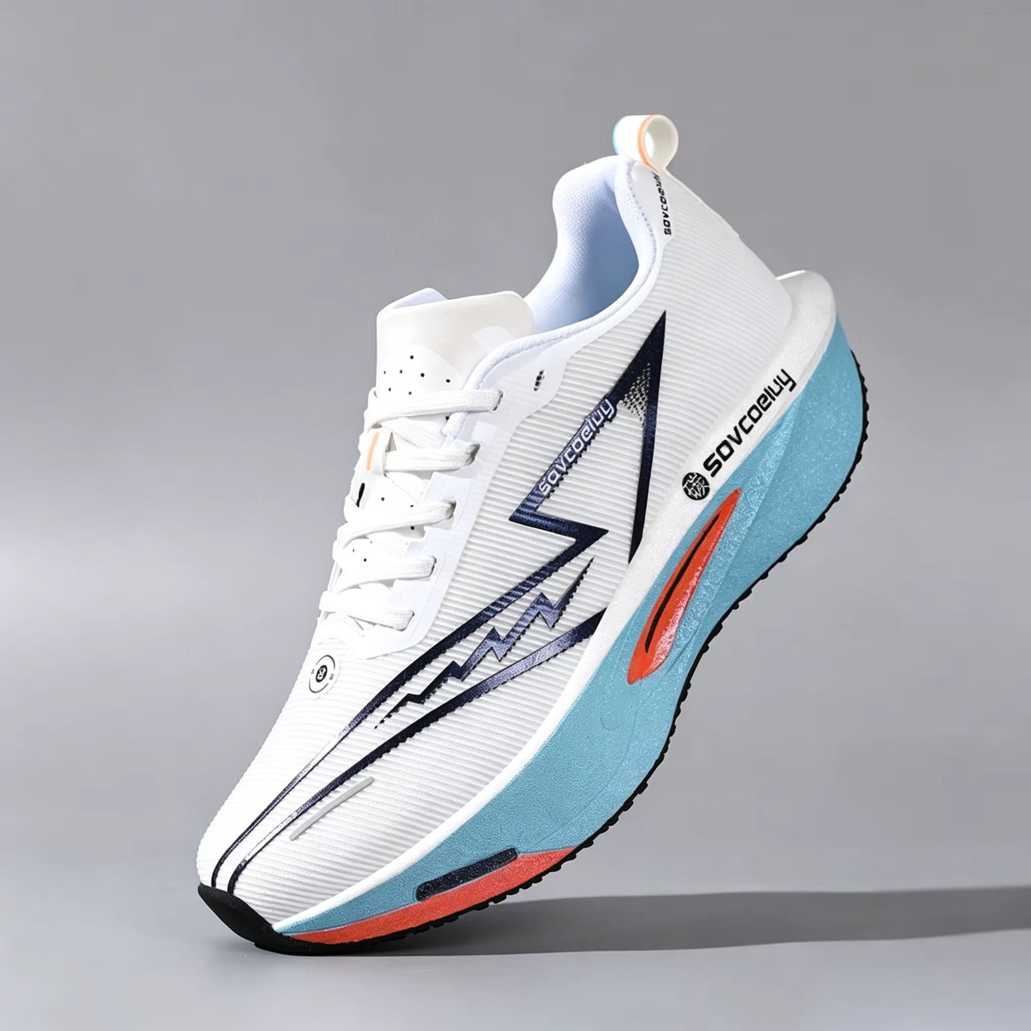 Chaussures de course pour hommes avec technologie de plaque en carbone et semelles antidérapantes en TPR