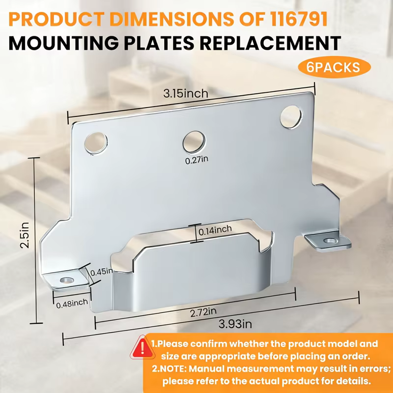 Lot de 6 supports de montage pour lit Ikea Skorva Midbeam avec vis de fixation 116791