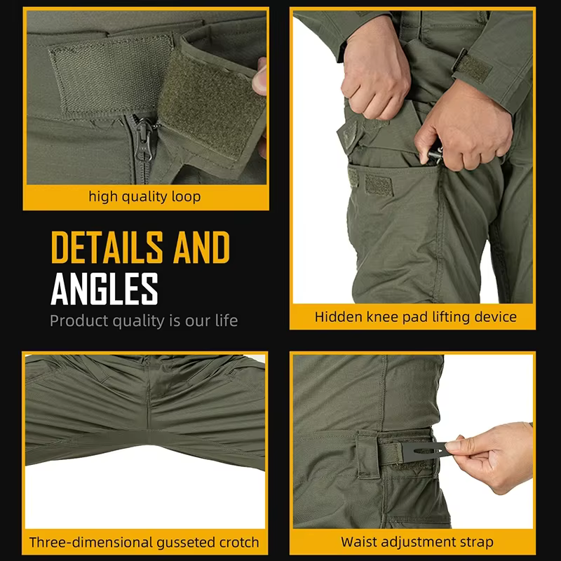 IDOGEAR SPORTS G4 pantalons de Combat vêtements camouflage pour hommes avec genouillères pantalons de travail multi-poches pour l'extérieur 3208