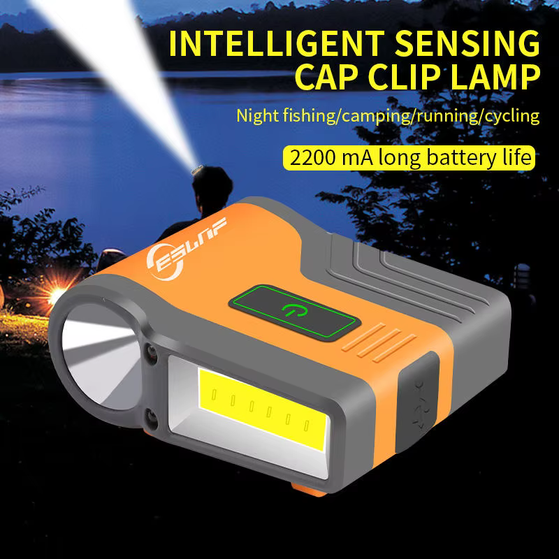 ESLNF lampe frontale à Induction intelligente étanche COB