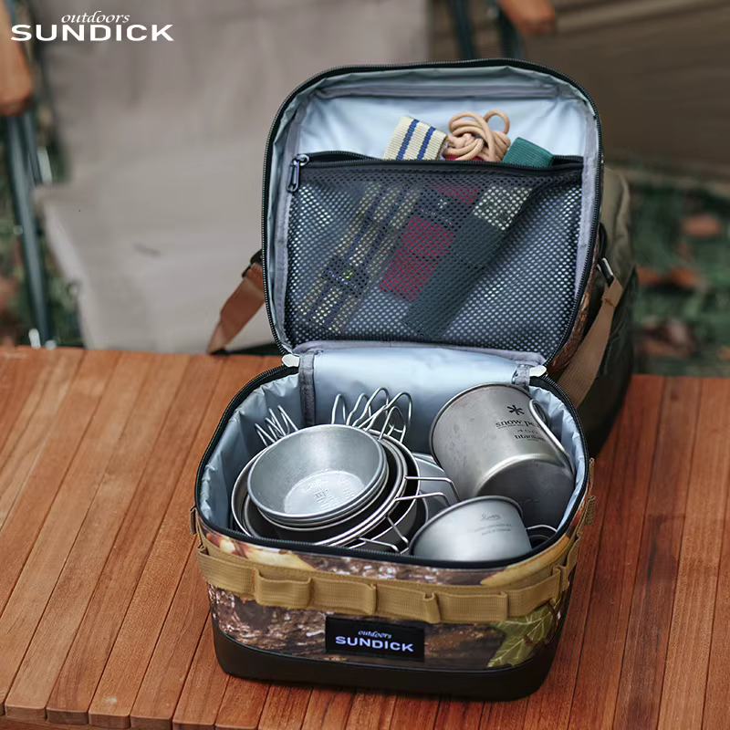 Sac de rangement isotherme pour bols et tasses de camping en plein air
