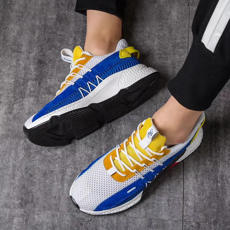 Chaussures de sport décontractées pour hommes, style preppy, nouvelle collection automne 2020 Amazon, respirantes, tige en caoutchouc, saison estivale