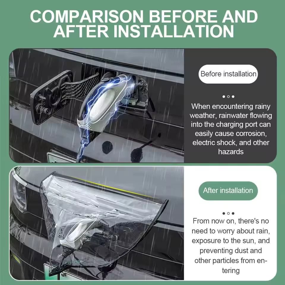 Port de chargeur de véhicule électrique, housse anti-pluie et anti-poussière, housses de Protection extérieure pour Tesla modèle 3 Y berline SUV, accessoires de voiture