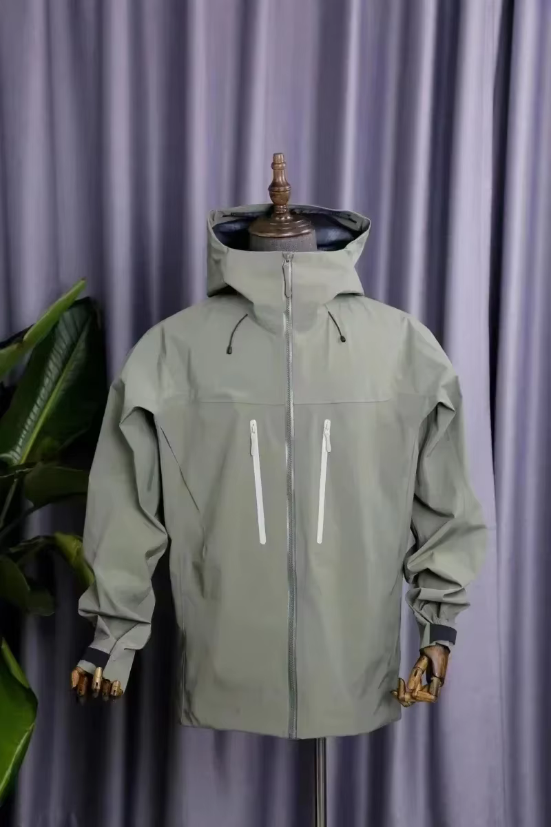 Veste de camping imperméable et coupe-vent de haute qualité pour hommes et femmes, ARC Embroidery Alpha SV 6th Three Layer, pour la randonnée en plein air