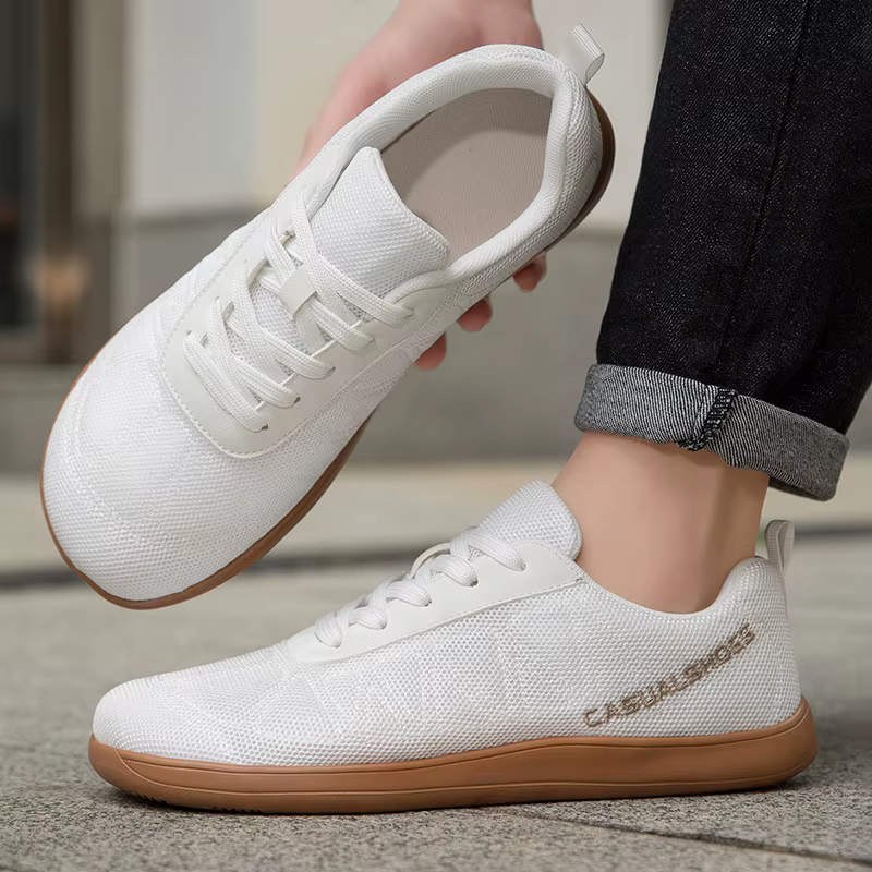 Chaussures de fitness respirantes à bout large pour hommes