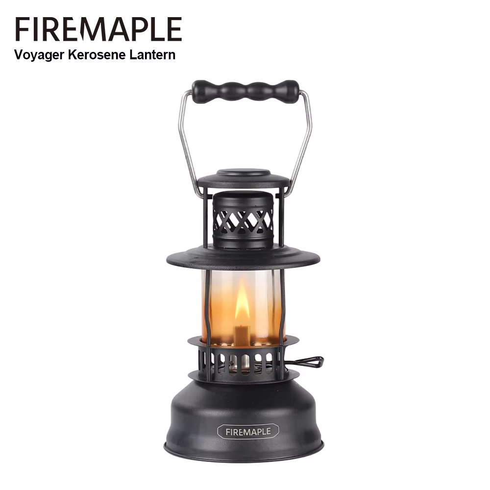 Lanterne brûlante d'huile Voyager en forme d'érable de feu