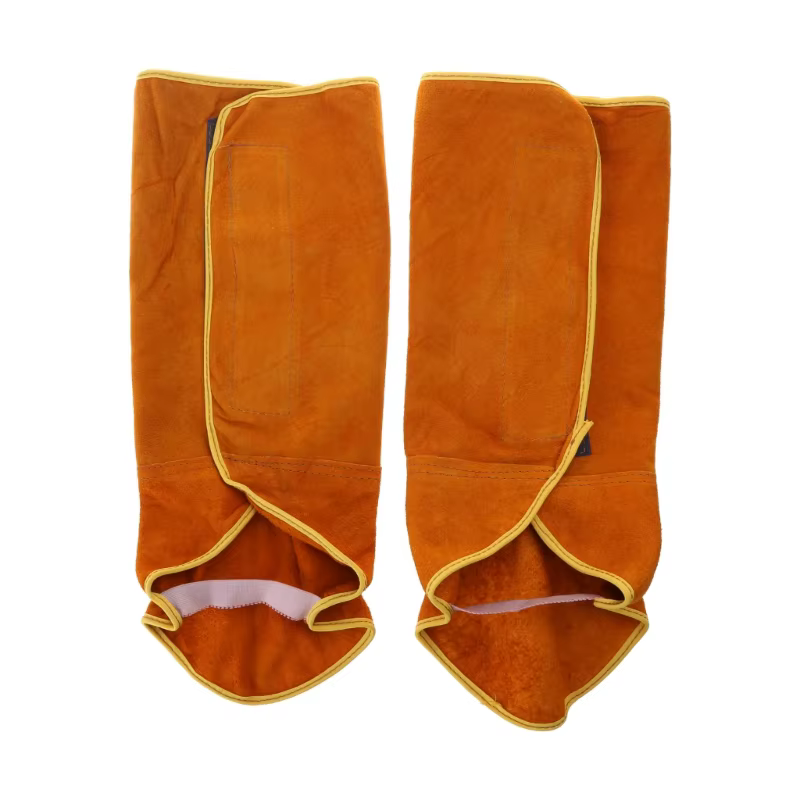 Guêtres de soudage en cuir 15 ''Couvre-chaussures Protection des outils de travail Couvre-pieds de soudeur
