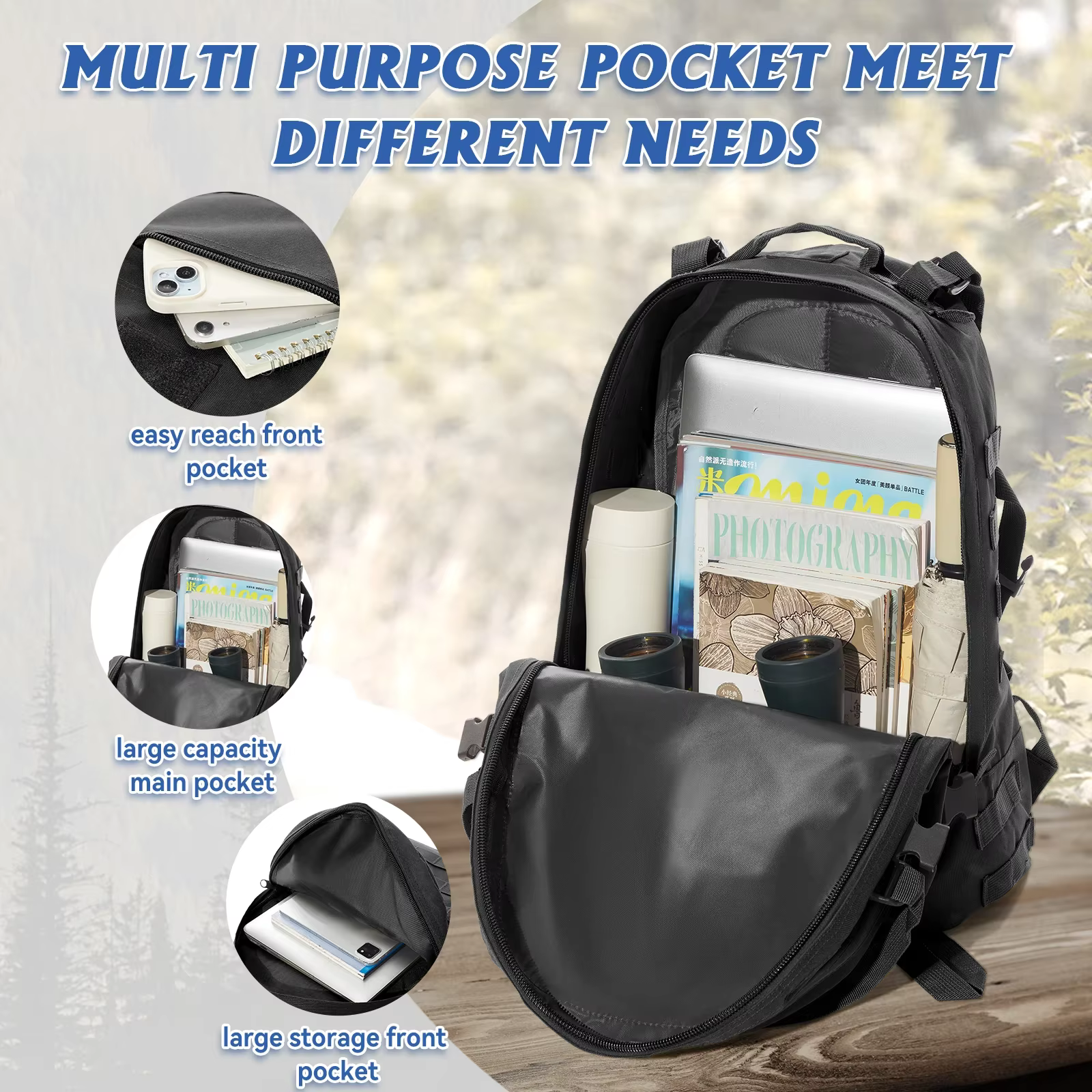 40L sacs à dos tactiques militaires Molle armée assaut Pack