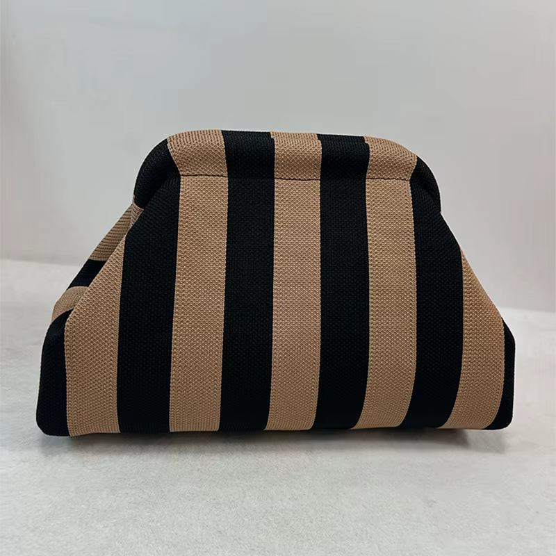 Sacs à main tissés au Crochet pour femmes, pochette de plage d'été, sacs à main tricotés, pochette de boulettes froncée, mignon nuage décontracté, sac Colorblock