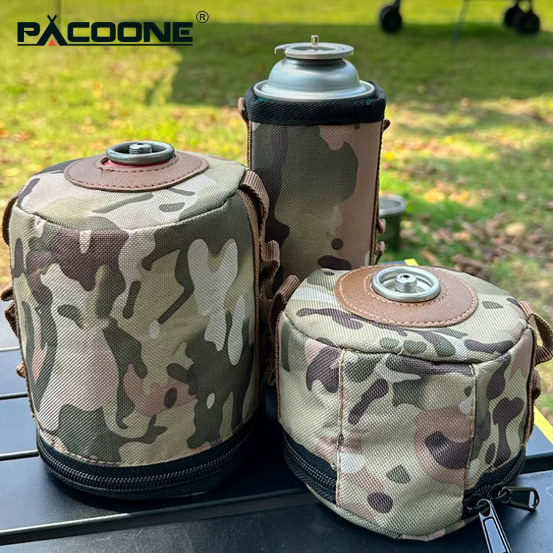 Sac de rangement pour cartouche de gaz de camping PACOONE, équipement de cuisine pour pique-nique en plein air, housse de protection antichoc pour réchaud de camping