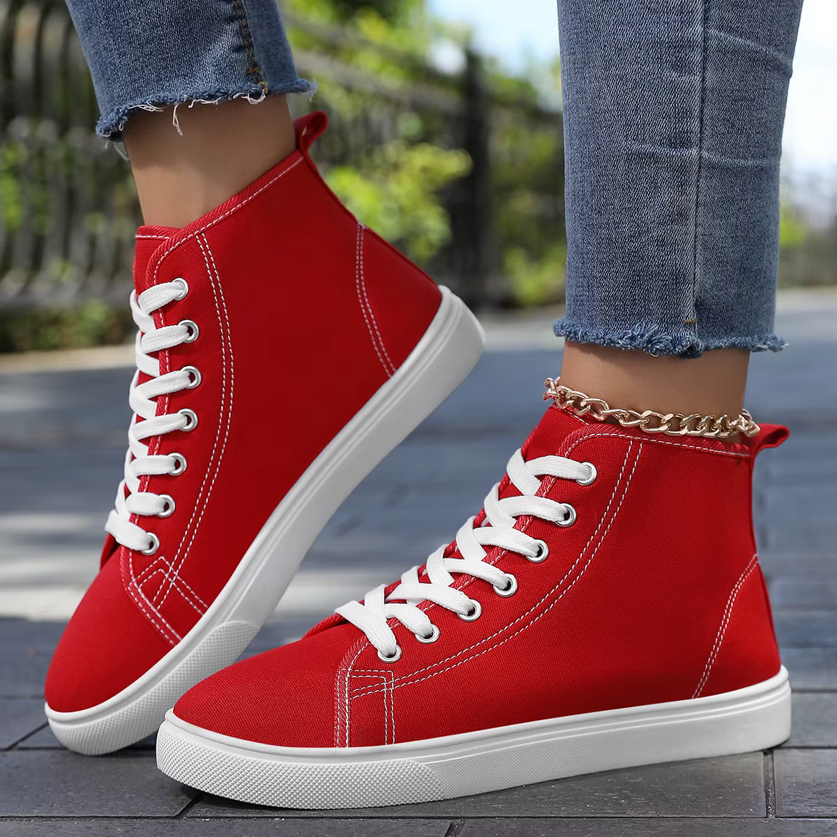 Chaussures montantes décontractées en toile vulcanisée pour femme, grande taille 45, blanc cassé, respirantes, pour le sport et l'entraînement, collection 2026
