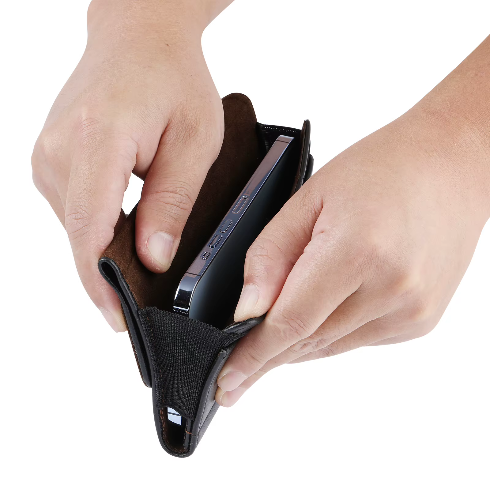 Étui de téléphone universel en cuir, étui de ceinture, sac de téléphone portable pour iPhone 14 13 Samsung Huawei Xiaomi hommes, sac de taille, pochette