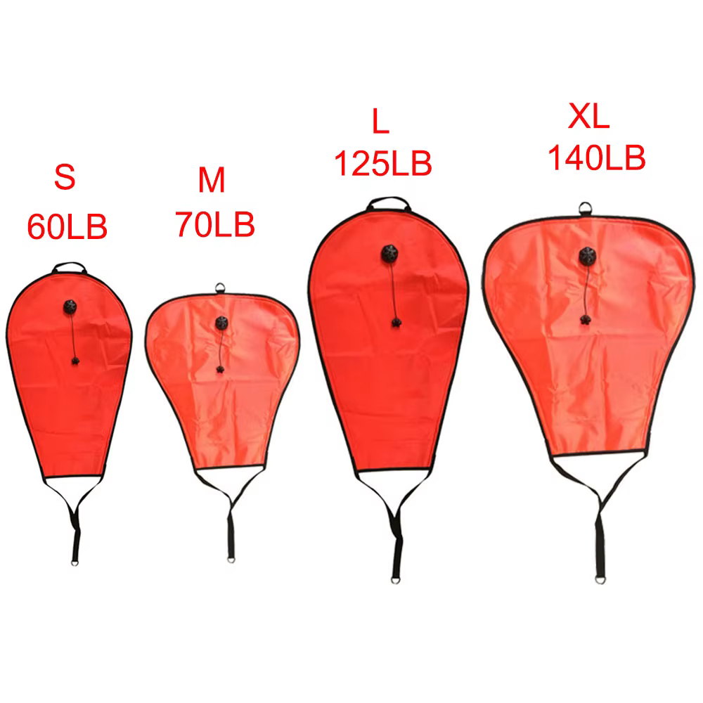Sac de levage de plongée sous-marine, équipement de réflexion de récupération de plongée en grotte avec Valve de surpression, capacité de 60 à 140