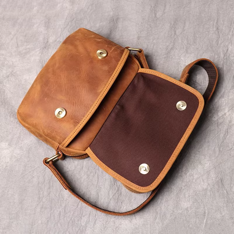 Sac en cuir véritable pour homme, sac de téléphone à rabat vintage, fermeture éclair 03, simple, cheval, rétro, élan