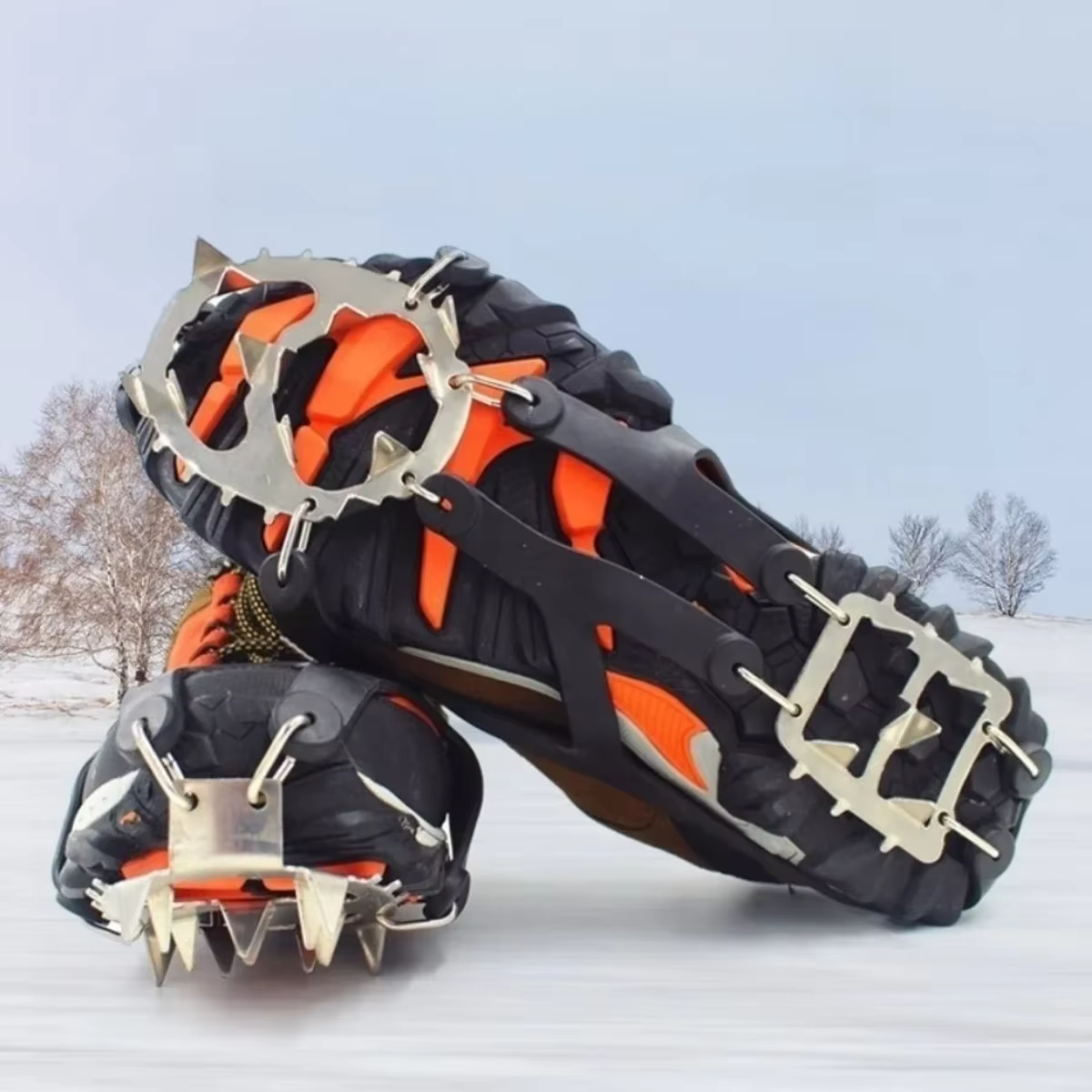 Crampons professionnels antidérapants à 18 clous