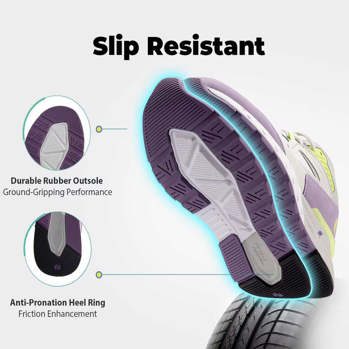 Chaussures de marche Extra larges pour femmes baskets légères à large largeur pour pied plat fasciite plantaire