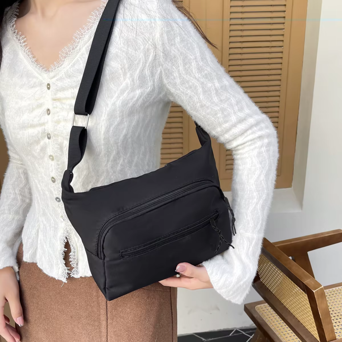 Sac à bandoulière en Nylon pratique pour voyage quotidien