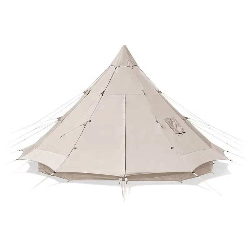 Tente de camping familiale personnalisée hautement rentable, imperméable, pour 4 à 10 personnes, en toile, type yurt ou tente cloche