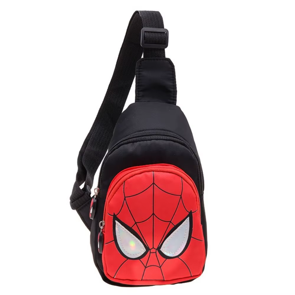 Sac de poitrine Spider-Man super cool, sac à bandoulière décontracté de style dessin animé, sac de voyage, sac messager, cadeau d'anniversaire