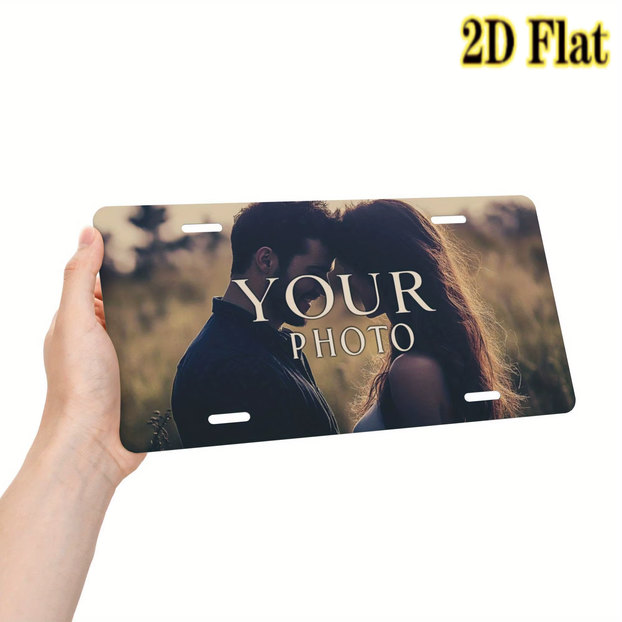 Support de plaque d'immatriculation personnalisé, 126 pouces, avec design photo sur mesure - un accessoire de voiture élégant pour les amoureux des animaux et des passionnés de voitures