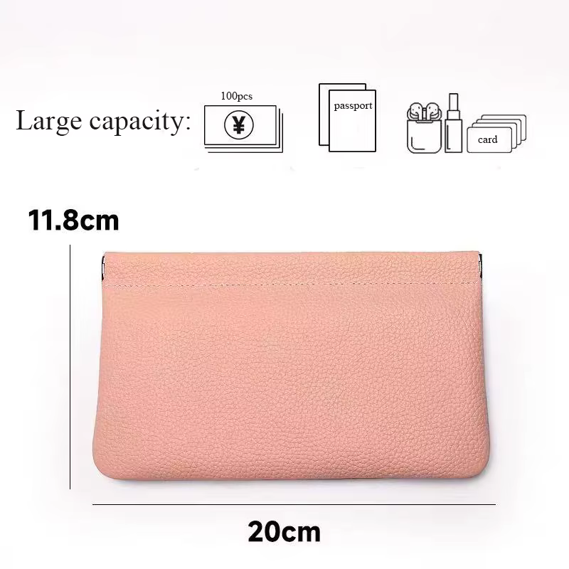 Pochette Homme en Cuir Véritable Personnalisable avec Lettres, Portefeuille Organisateur Multifonctionnel, Sac à Main Femme, Sac Téléphone Grand Format