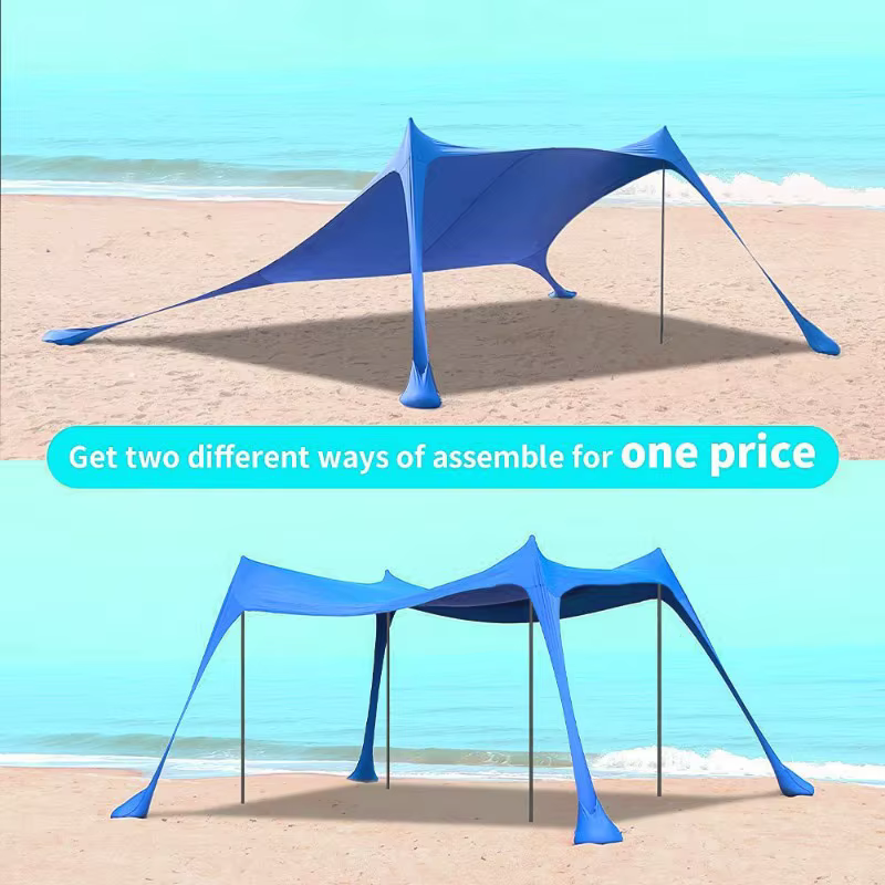 Tente de plage portable anti-UV pour camping en bord de mer