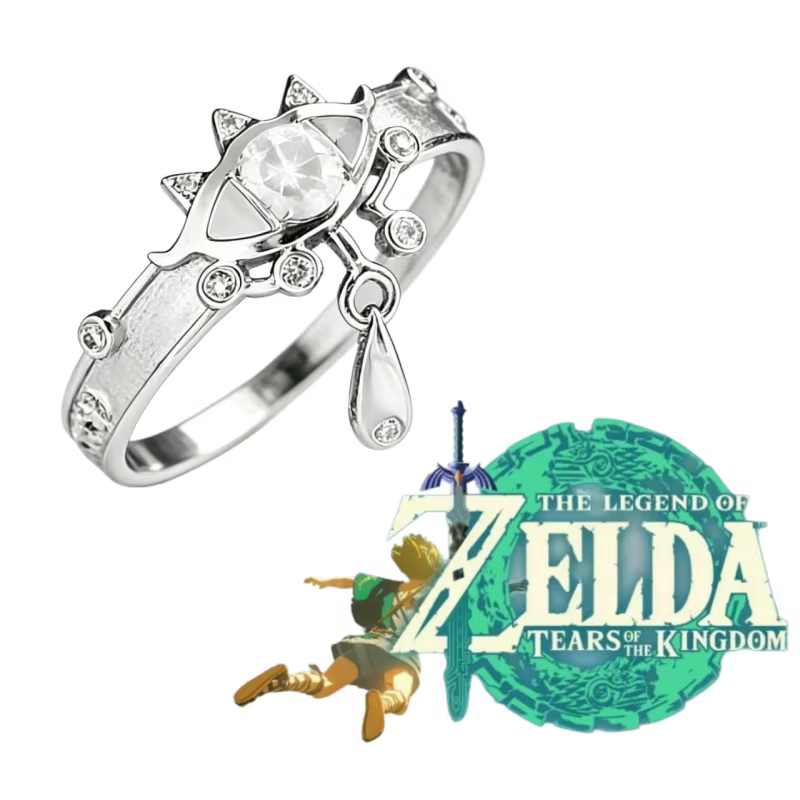 The Legend of Zelda 2D Rings Accessoires de mode de dessin animé, périphériques de jeu cosplay, cadeau d'anniversaire original de luxe pour couple