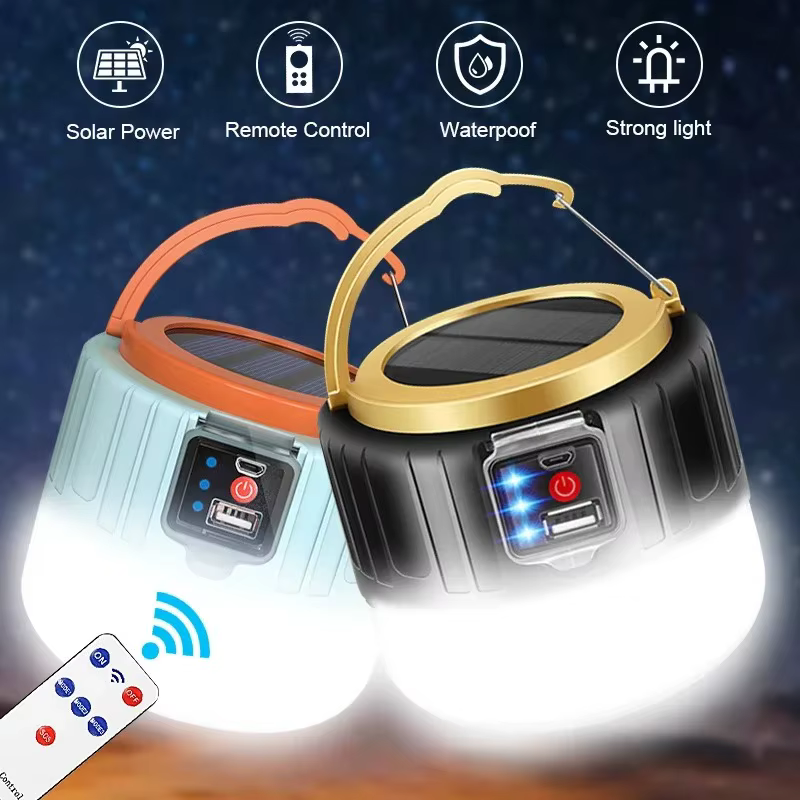 LED Camping lumière Rechargeable étanche Portable en plein air randonnée lumières de secours lumineux tente lampe