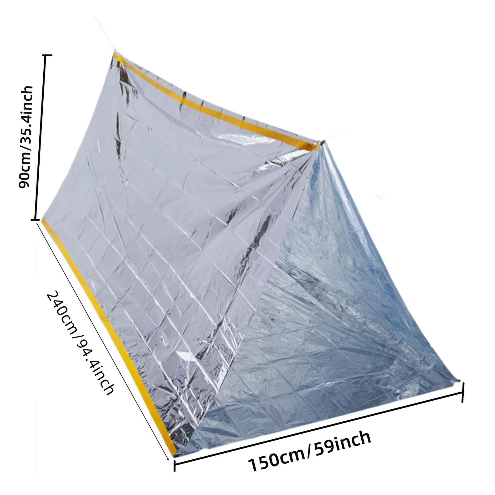 Tente thermique compacte d'urgence et sac de bivouac – Équipement de survie à déploiement rapide pour les aventures dans le désert et les randonnées d'une journée
